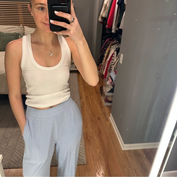 Abercrombie & Fitch Sky Blue Wide Leg Pants - Picture 2 of 4